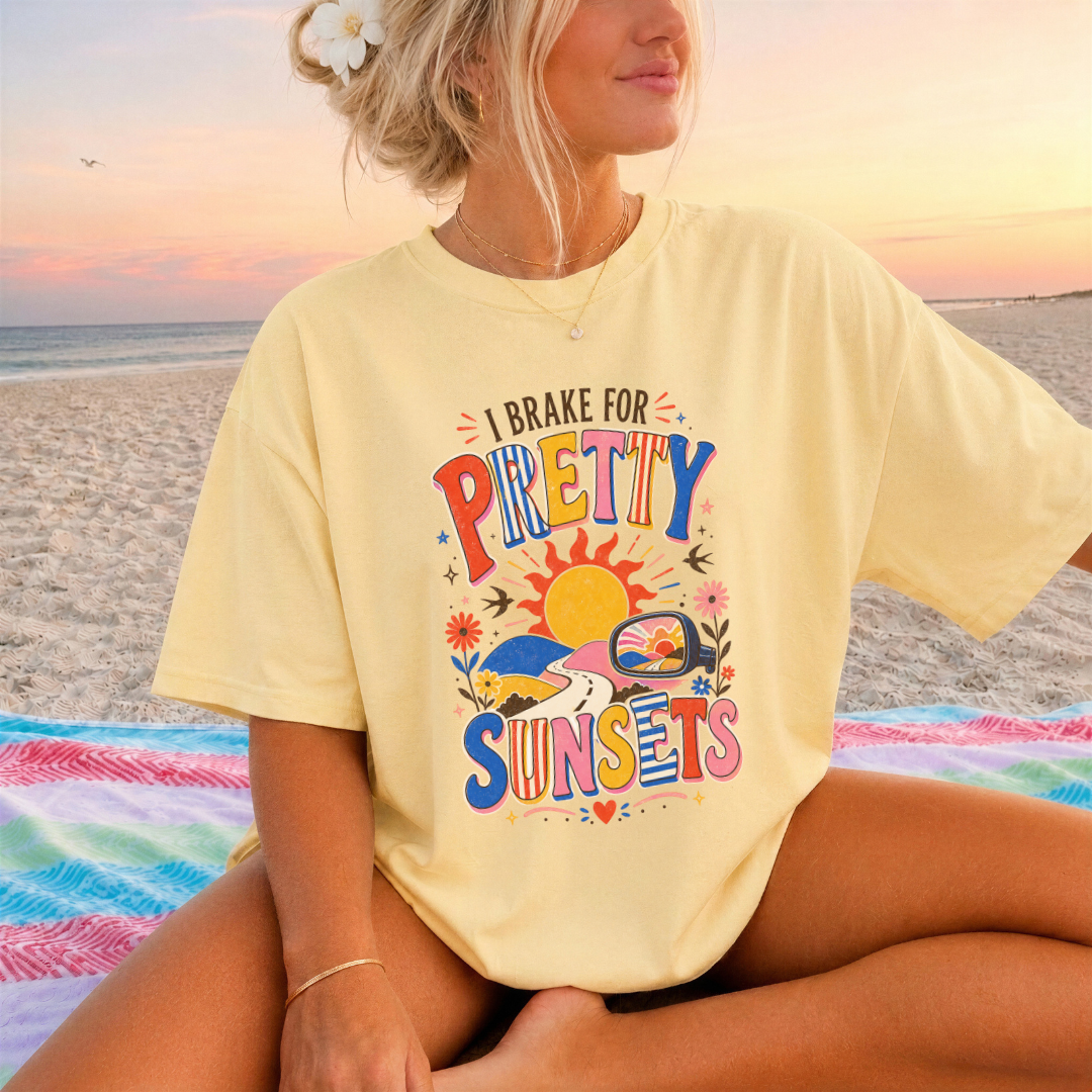 I brake for Pretty Sunsets Tee